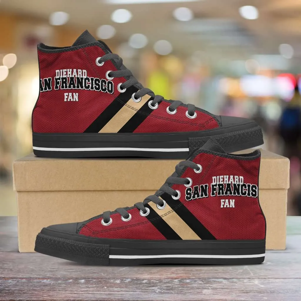 Diehard San Francisco Fan Canvas High Top Shoes