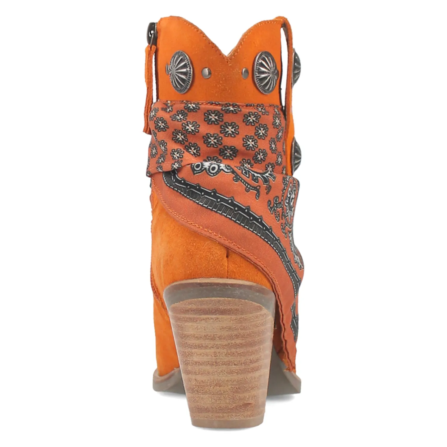 Dingo Womens Bandida Orange Suede Fashion Boots