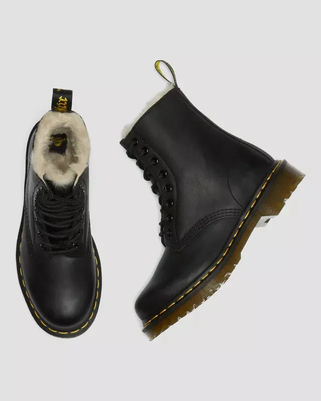 Dr. Martens Womens Black Burnished Wyoming Serena Boots