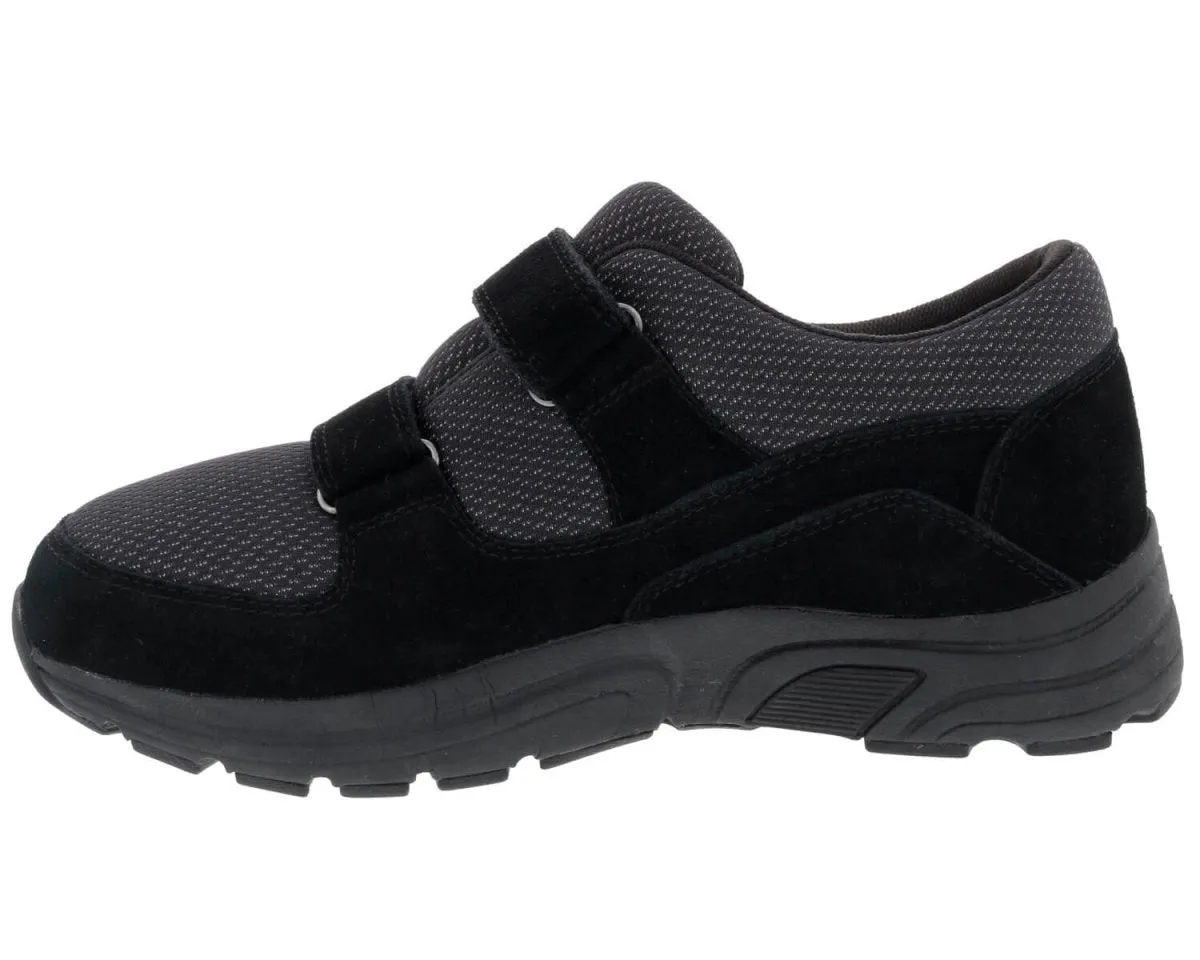 Drew Win Women Orthotics Slip-on Sneaker In Black Suede Knit