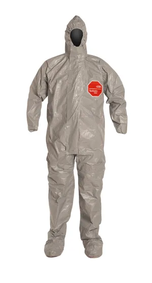 DuPont™ Gray Tychem® 6000, Chemical Protective Coveralls With Respirator Fitting Hood, Elastic Wrists And Attached Socks (6 Case)