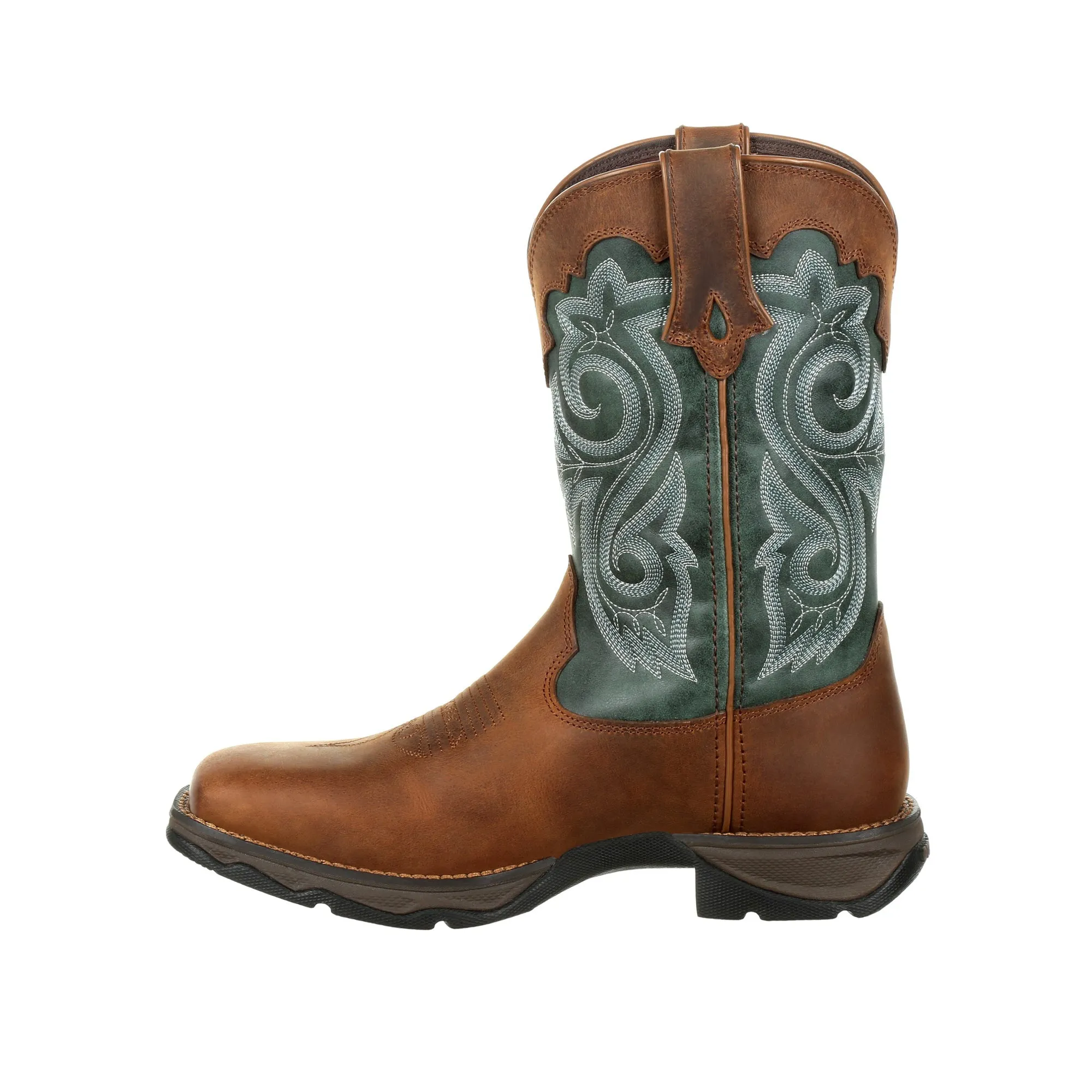 Durango Womens Brown Evergreen Leather Rebel WP Cowboy Boots