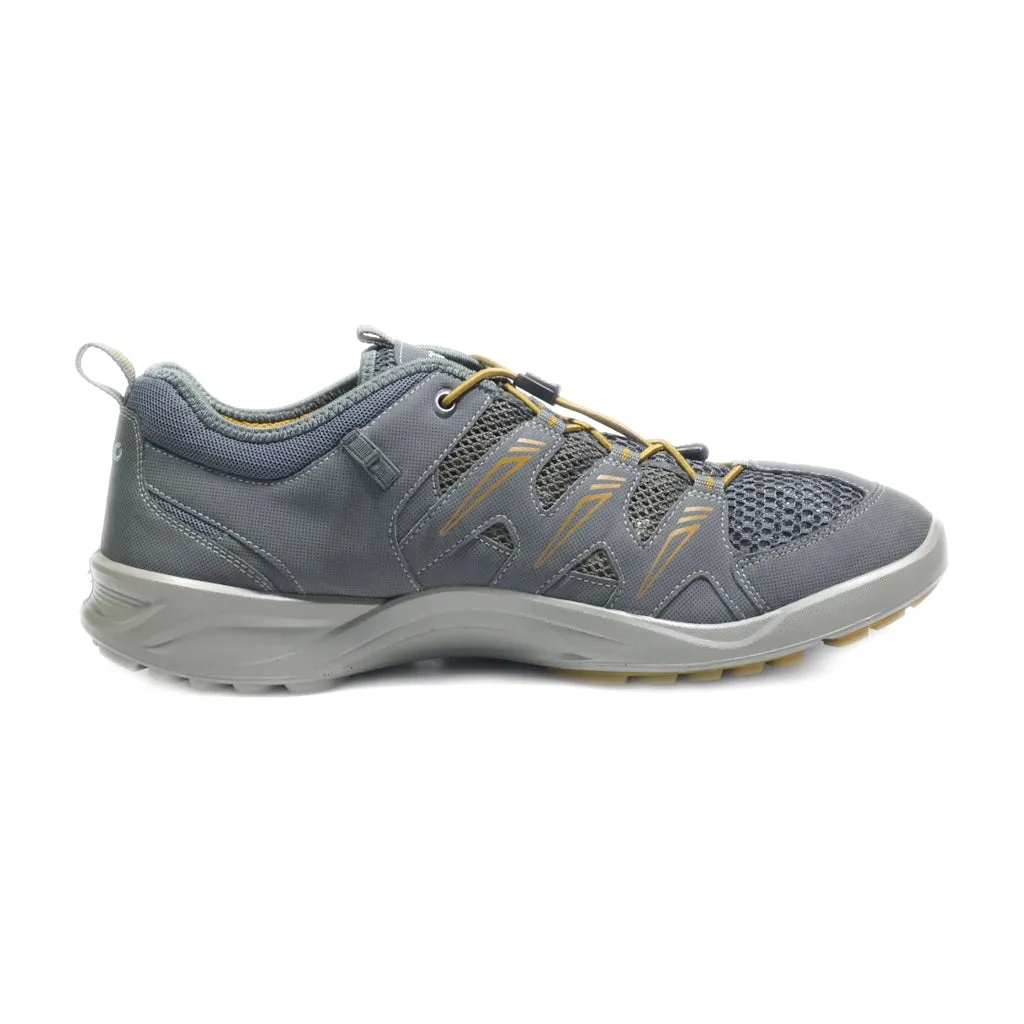 Ecco Low-Top Sneakers Fabric Grey Colour For Men