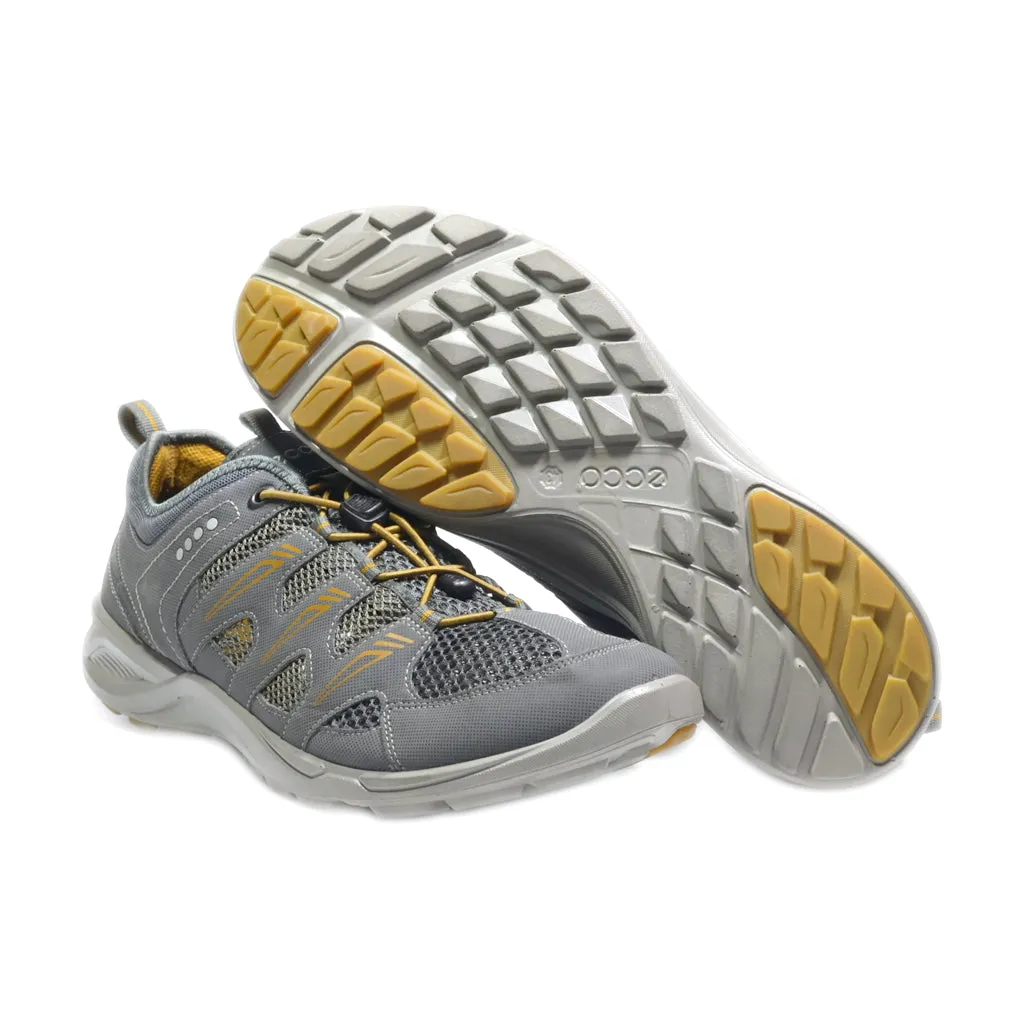 Ecco Low-Top Sneakers Fabric Grey Colour For Men