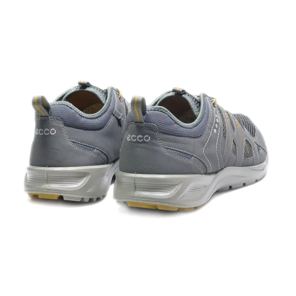 Ecco Low-Top Sneakers Fabric Grey Colour For Men