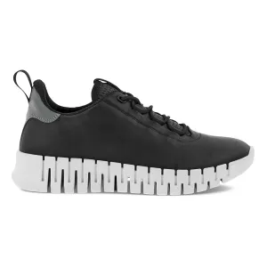 Ecco Women's Gruuv Sneaker in Black Light Grey