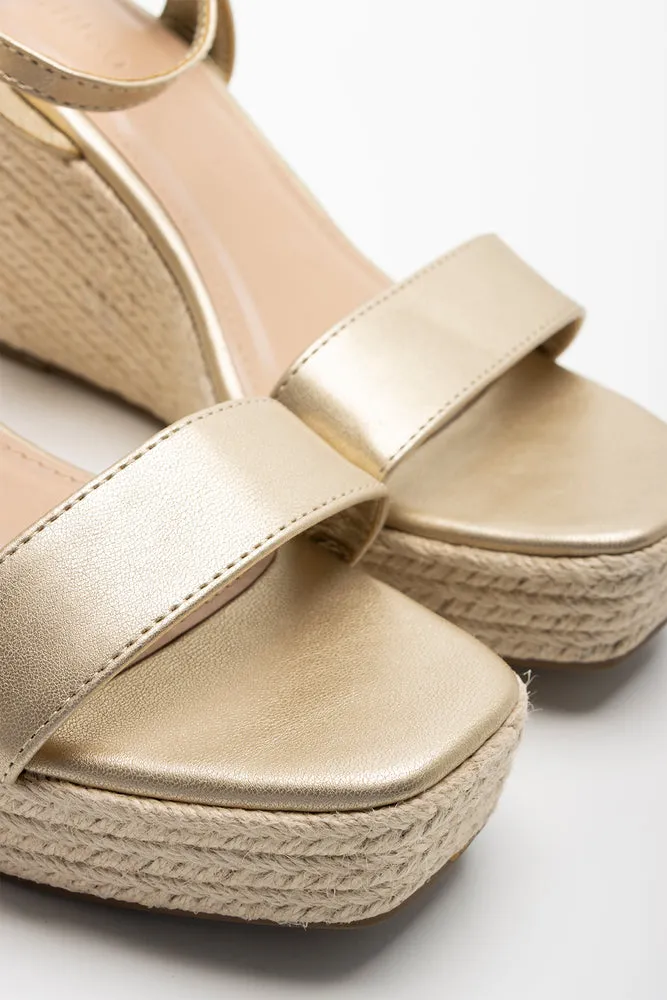 Espadrille Wedge Gold