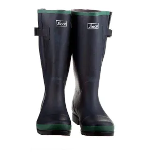 Extra Wide Calf Black Rain Boots - Fit 16 to 20 inch Calf - Wide in Foot and Ankle