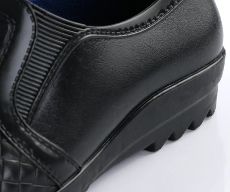 Fashion Waterproof  Leather Rain Boots