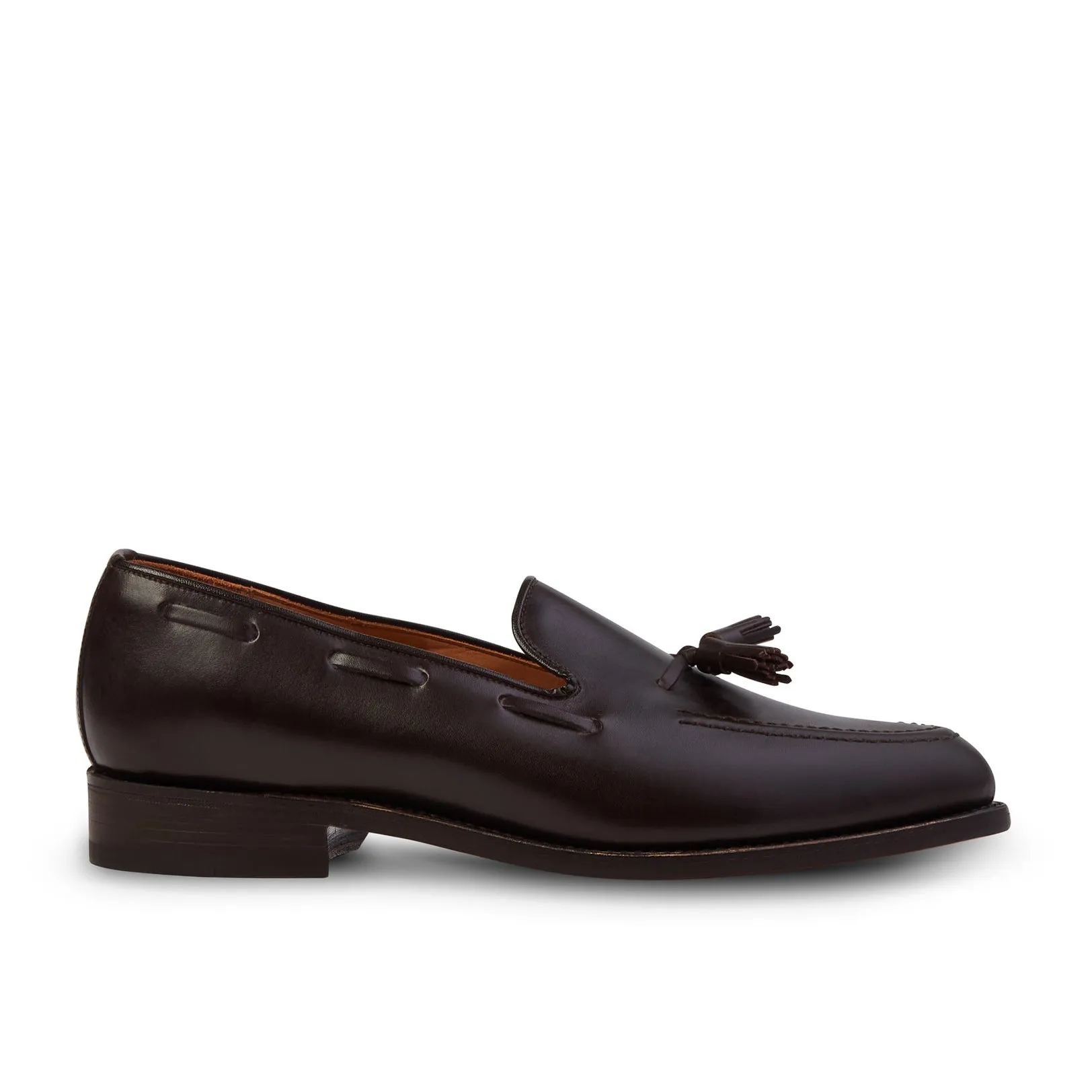 Finchley Leather Tassel Loafer - Dark Brown