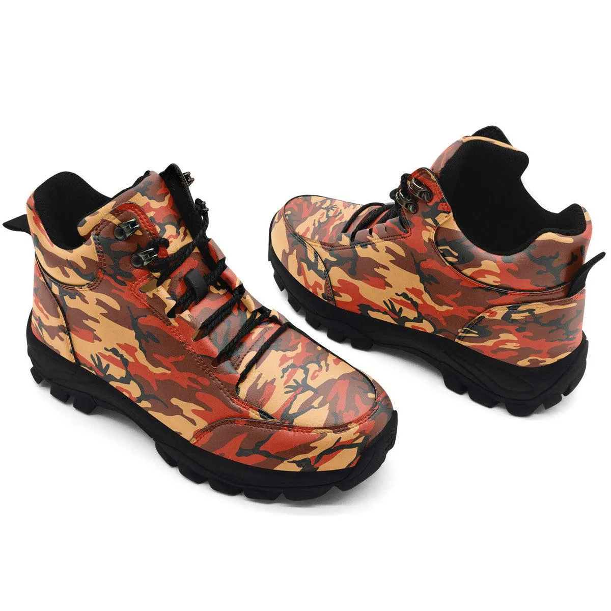 Flecktarn Red Brown German WWII CamoPatterns Hiking Shoes