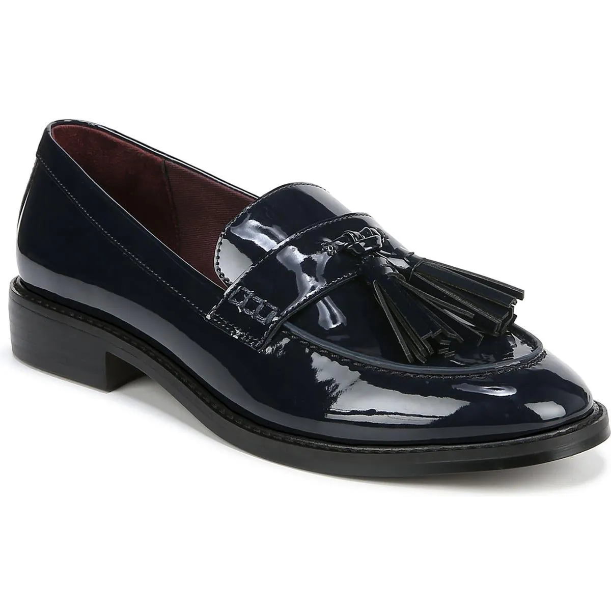 Franco Sarto Womens Carolyn Low Patent Slip On Loafers