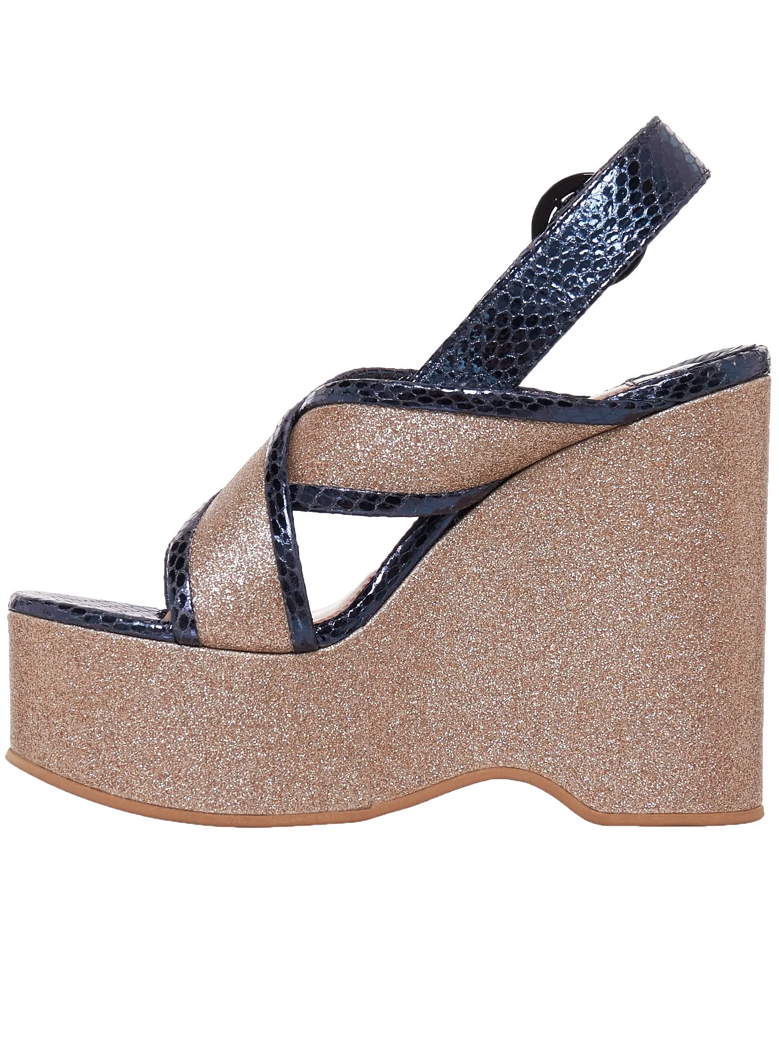 Glitter Wedge Sandal (UCW1F03-3-GOLD)