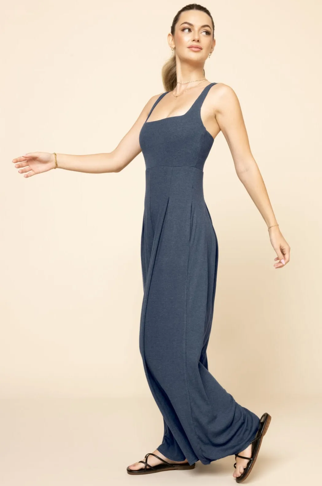 Go with the Flow Jumpsuit - Stormy Weather