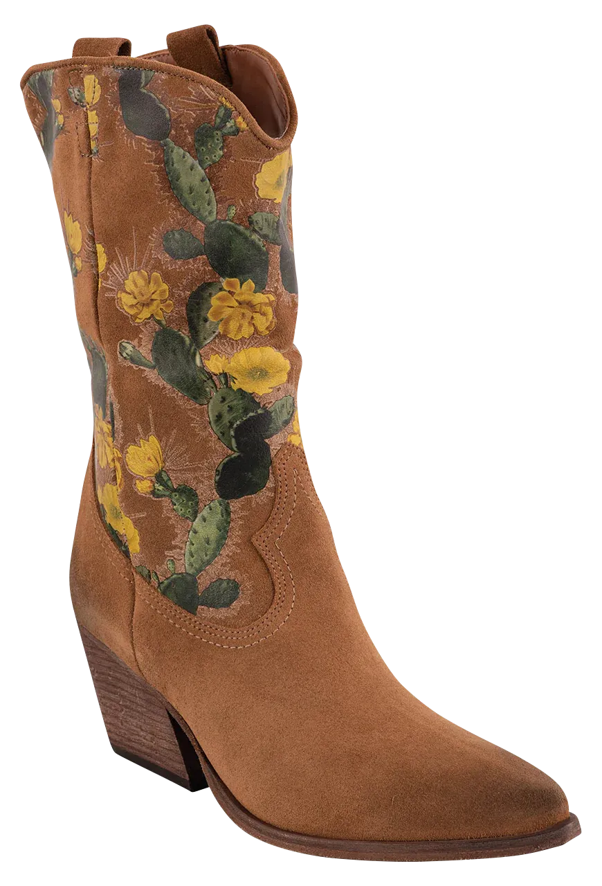 Golo Women's Leather Cactus Suede Cowgirl Boots