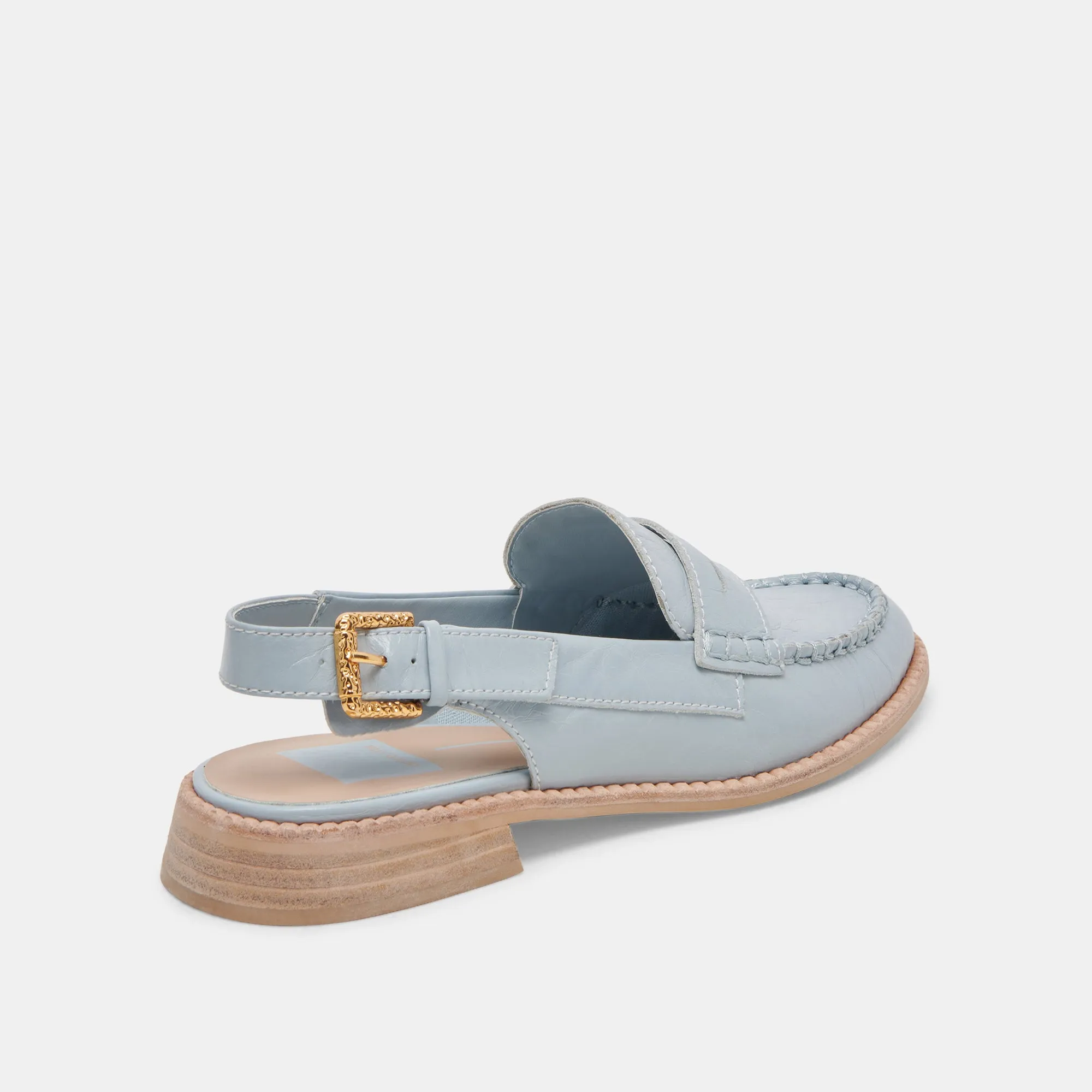 HARDI LOAFERS SKY BLUE CRINKLE PATENT