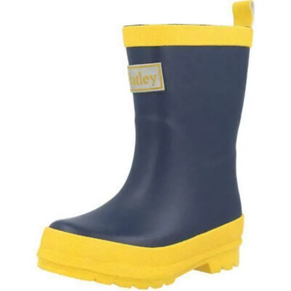 Hatley Navy & Yellow Kids Boys Rain Boots