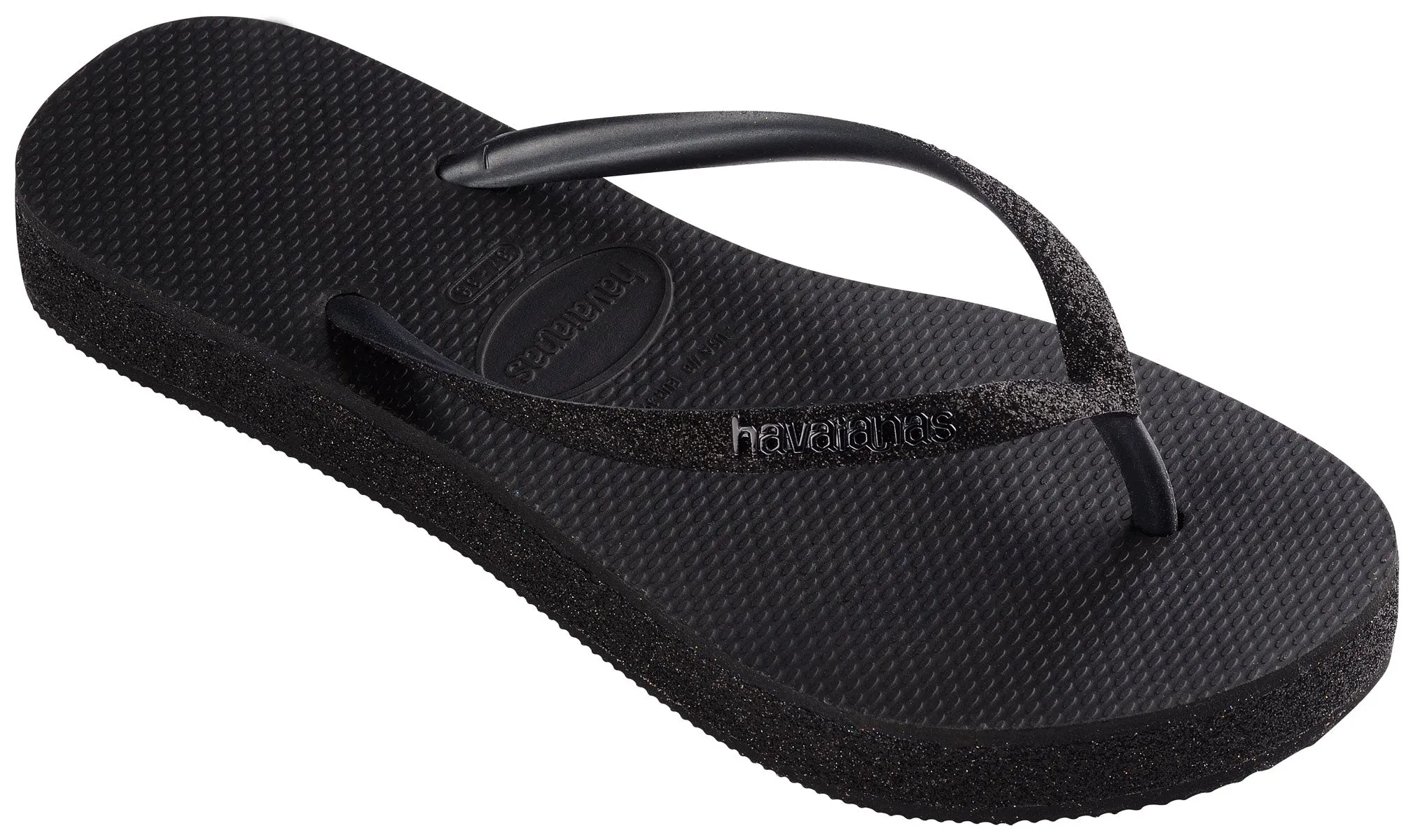 Havaianas Slim Flatform Sparkle In Black