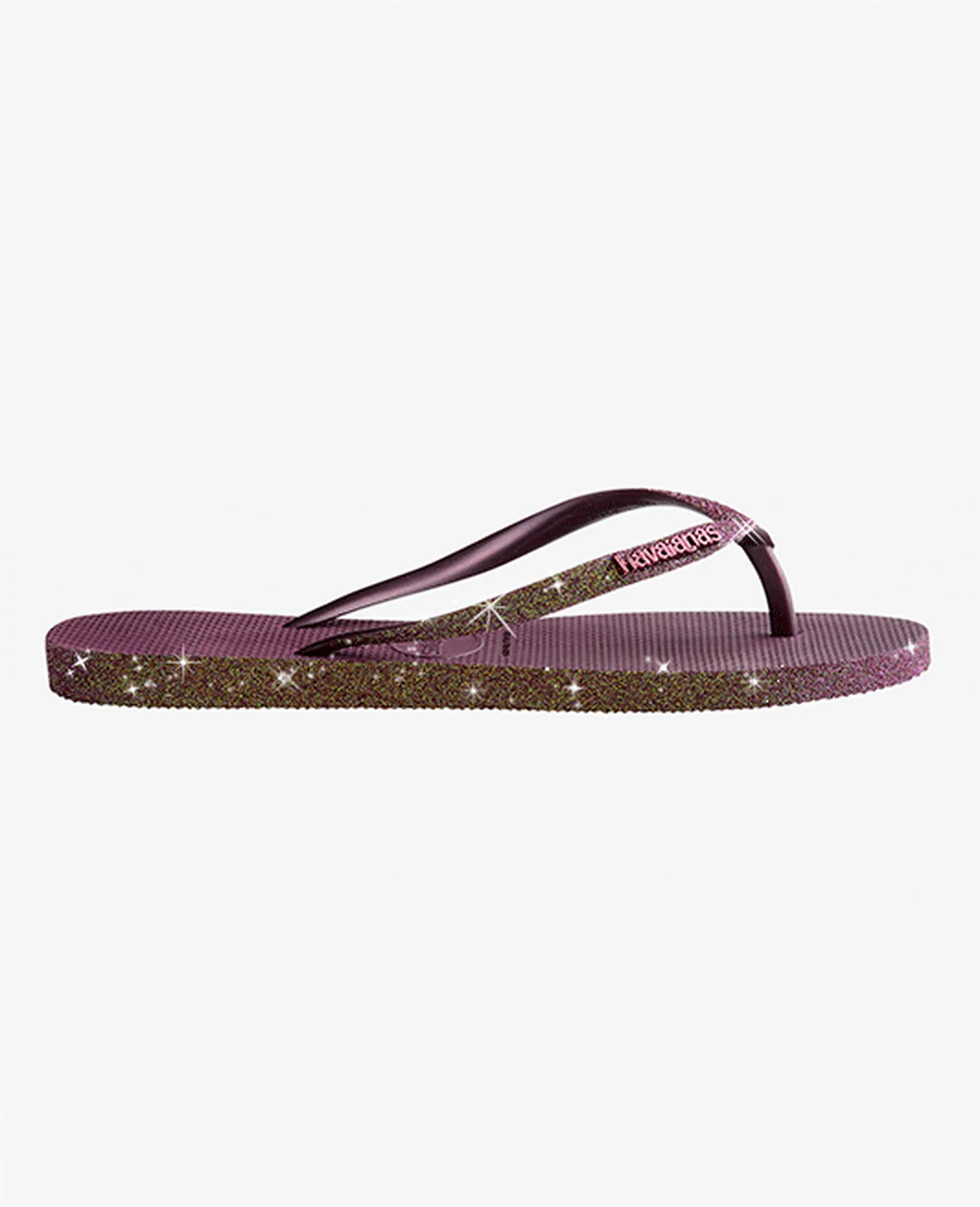 Havaianas Slim Sparkle In Aubergine For Women