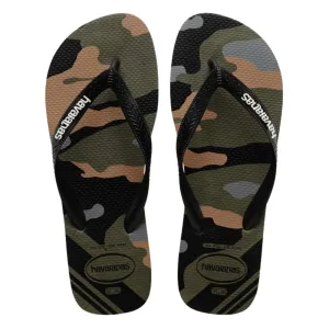 Havaianas Top Camu (Camo) Flip Flop Sandals - Green/Olive/Black