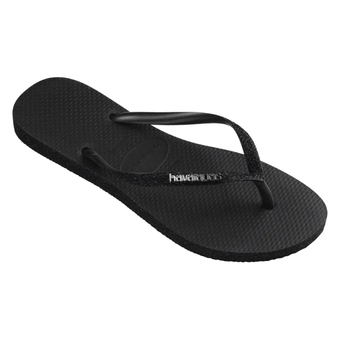 Havaianas Womens Sparkle Me II Flip Flop Sandals - Black