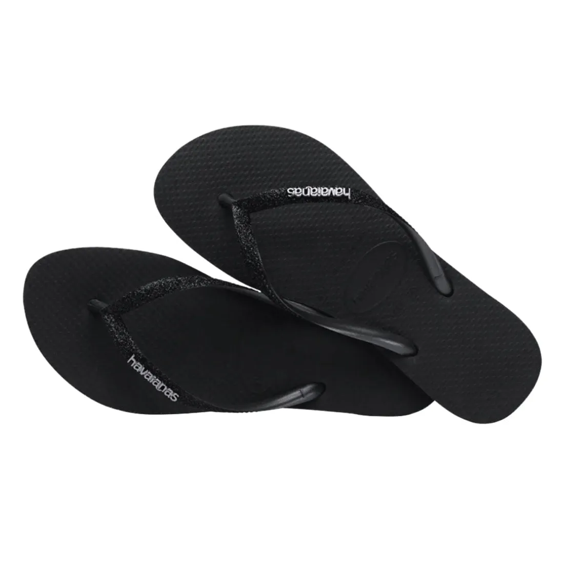 Havaianas Womens Sparkle Me II Flip Flop Sandals - Black