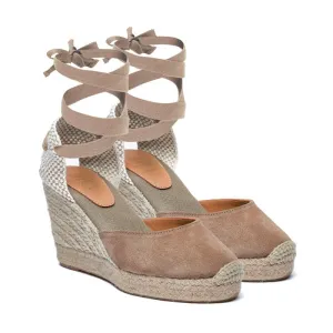 Holland Cooper Seville Ladies Wedge Sandal - Taupe