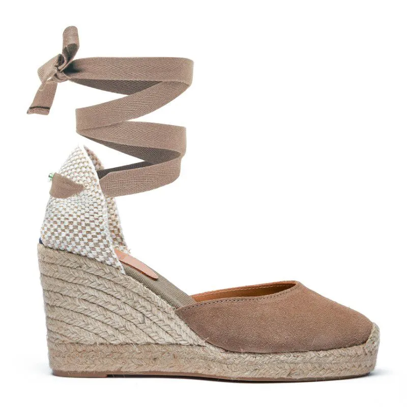 Holland Cooper Seville Ladies Wedge Sandal - Taupe