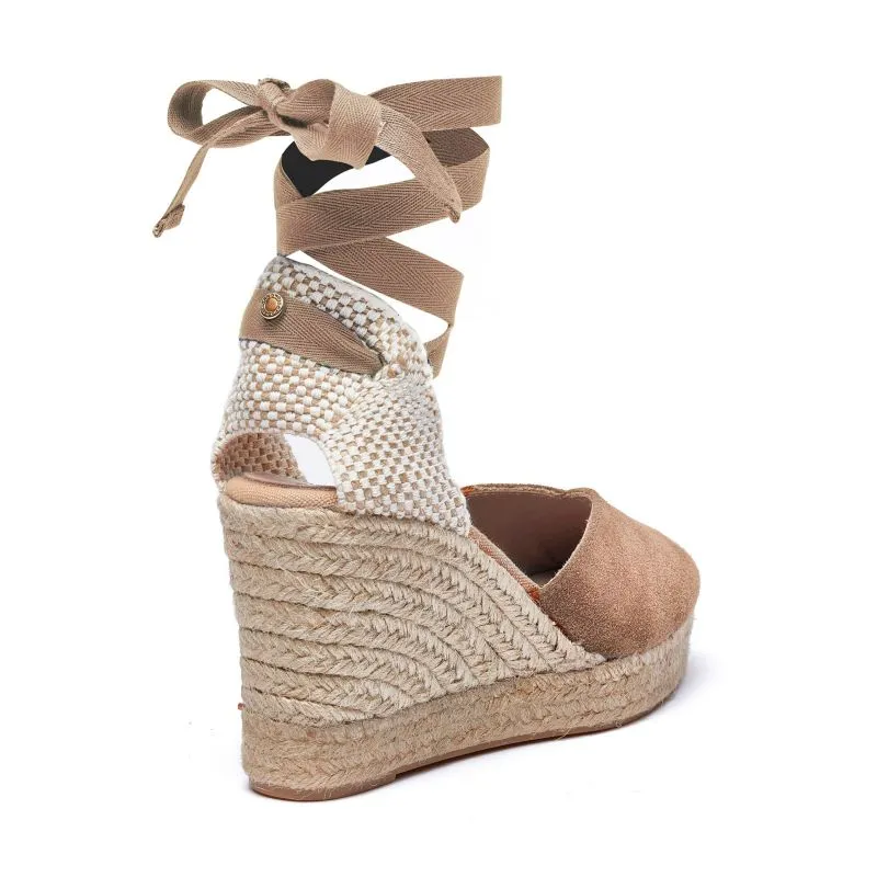 Holland Cooper Seville Ladies Wedge Sandal - Taupe