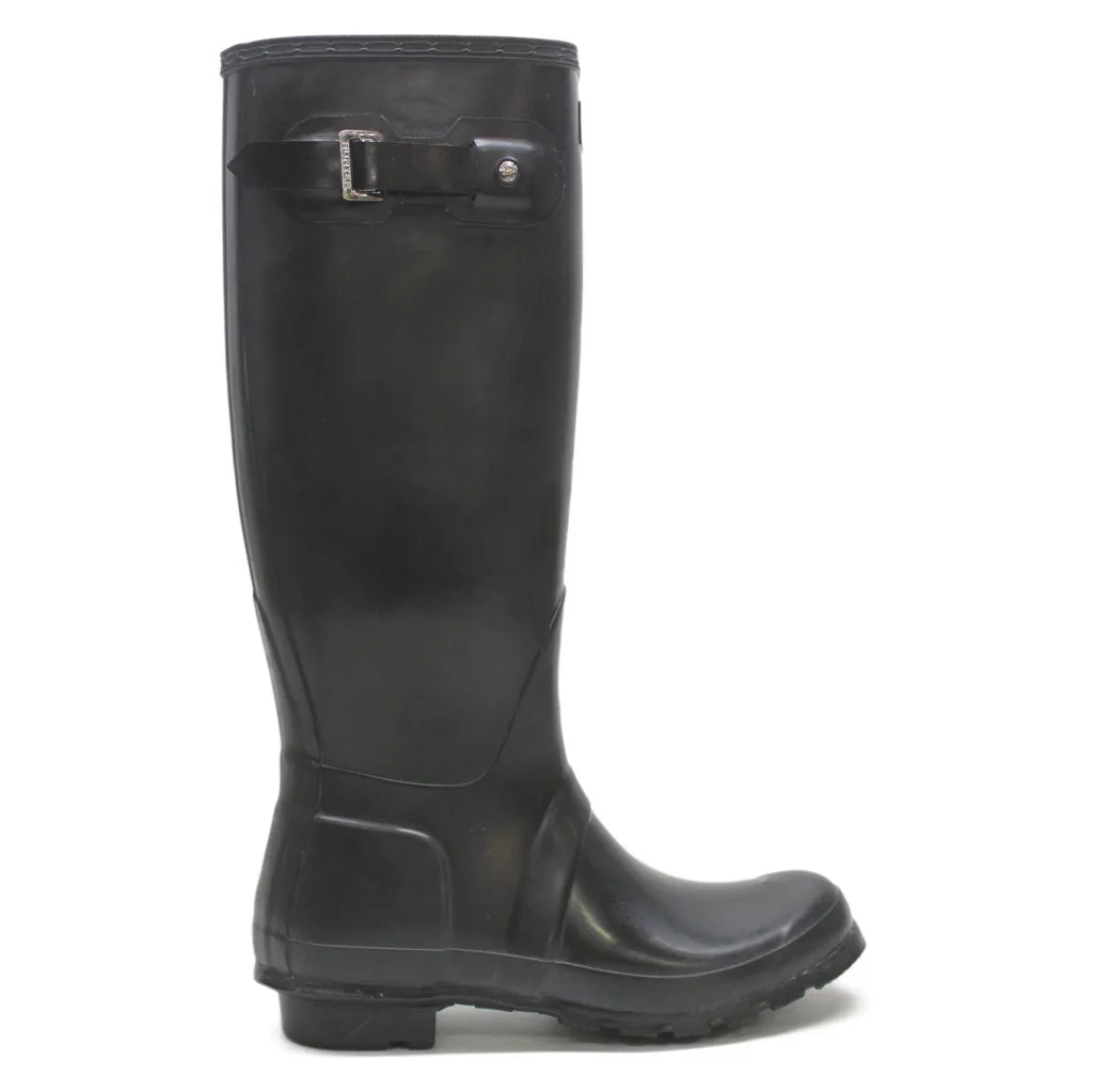 Hunter Original Tall Gloss Black Wellies Womens Rainboots - UK 4