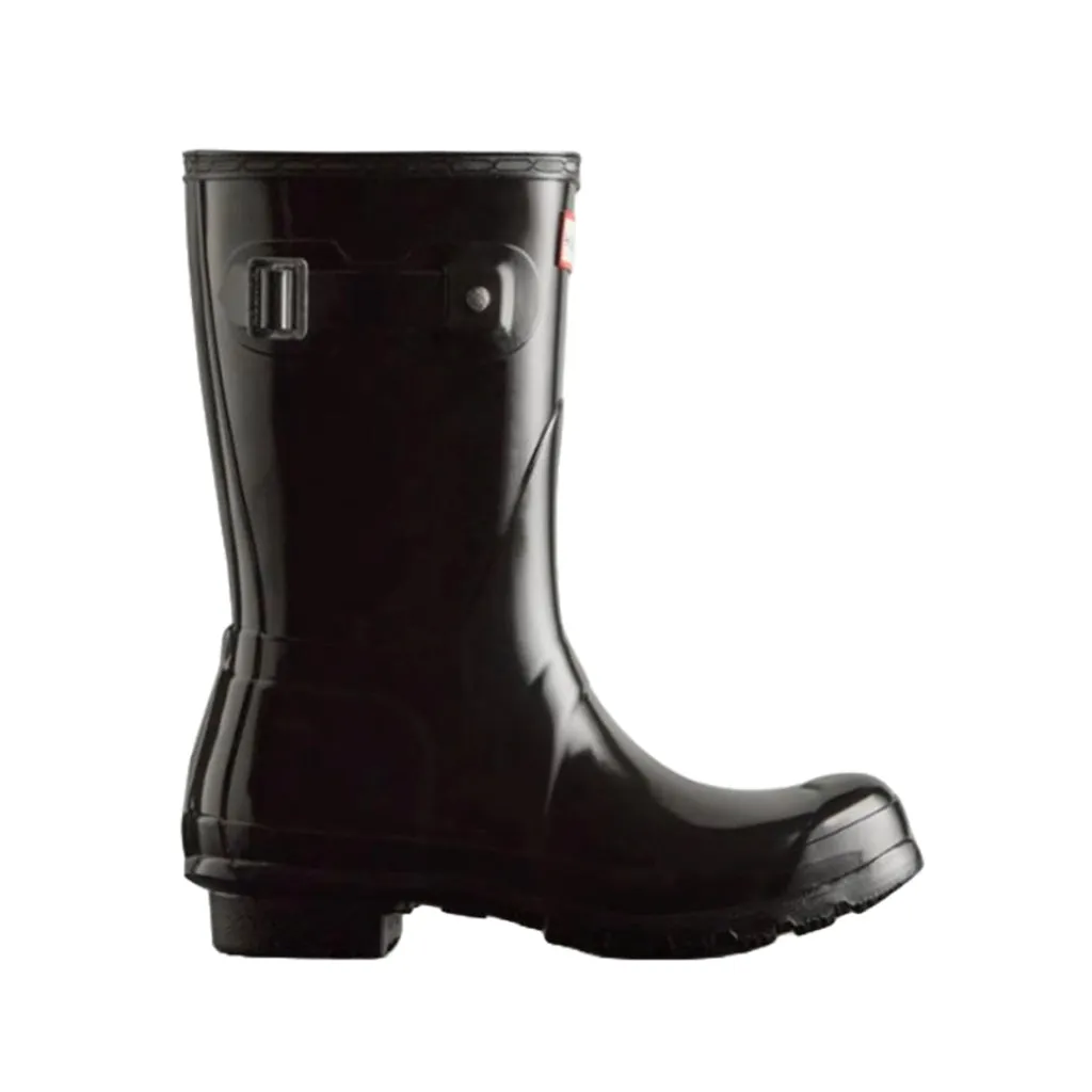 Hunter  Women's S Original Short Gloss Boot Black M