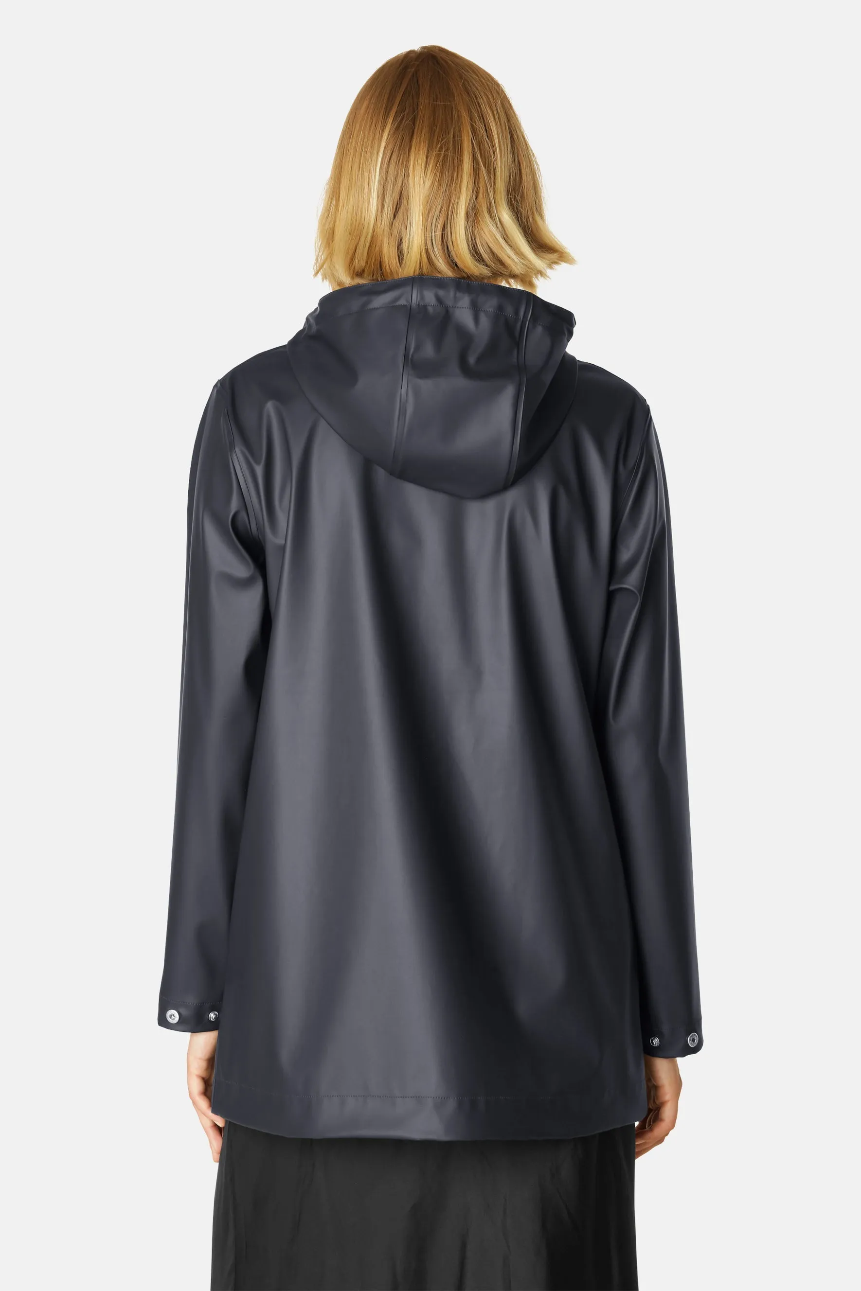 Ilse Jacobsen Hornbæk Rain 228FR Hooded Rubberized Jacket | Dark Indigo 660