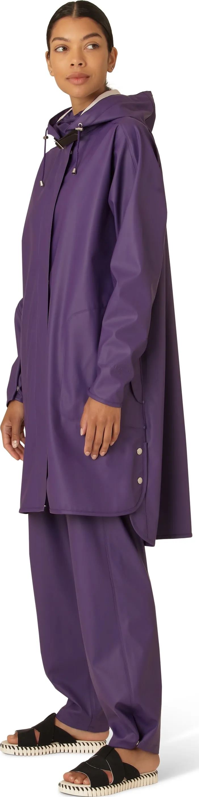 Ilse Jacobsen Women&#x27;s Raincoat Detachable Hood Purple Rain | Buy Ilse Jacobsen Women&#x27;s Raincoat Detachable Hood Purple Rain here | Outnorth