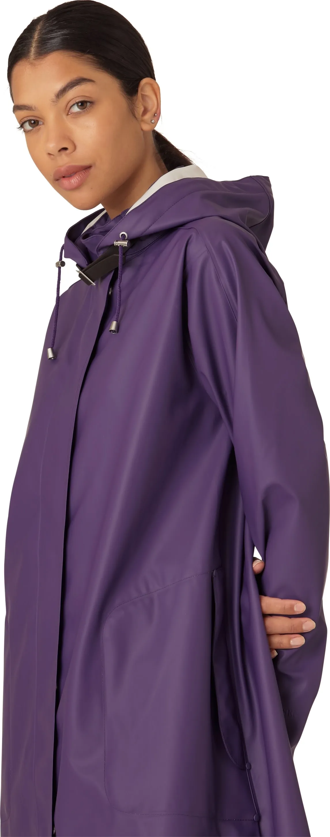 Ilse Jacobsen Women&#x27;s Raincoat Detachable Hood Purple Rain | Buy Ilse Jacobsen Women&#x27;s Raincoat Detachable Hood Purple Rain here | Outnorth