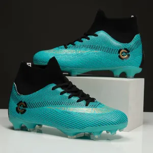 INSTOCK- Football shoes, men's broken nails high-top training