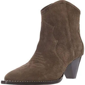 Isabel Marant Womens Darizo-Gz Suede Western Ankle Bootie in Khaki