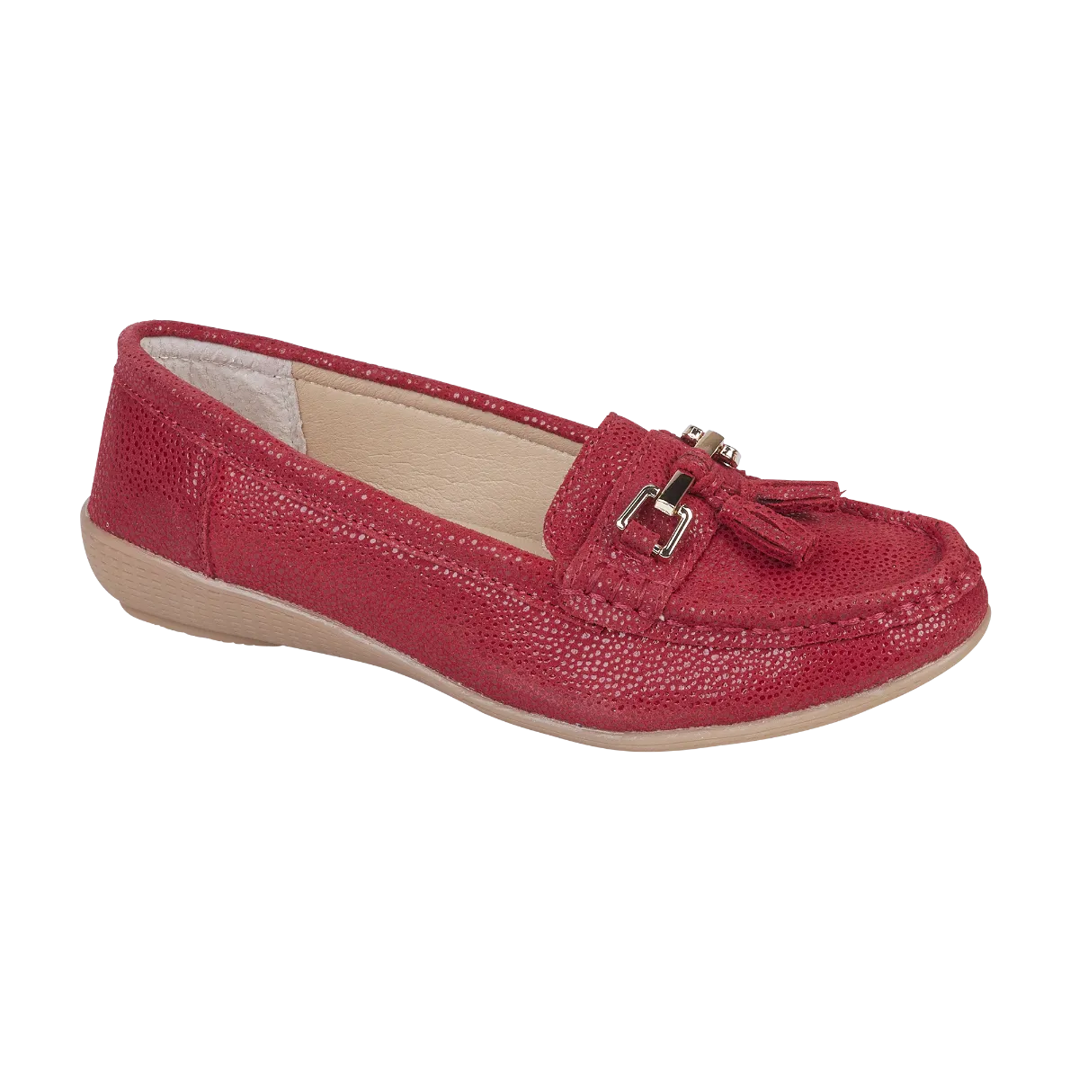 Jo & Joe Tahiti Berry Womens Casual Comfort Leather Loafers