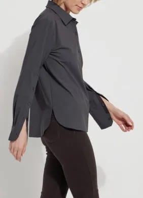 Jodi Slim Button Down | Charcoal