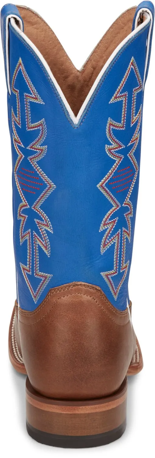 Justin 13in Mens Jewel Blue Dayne Leather Cowboy Boots