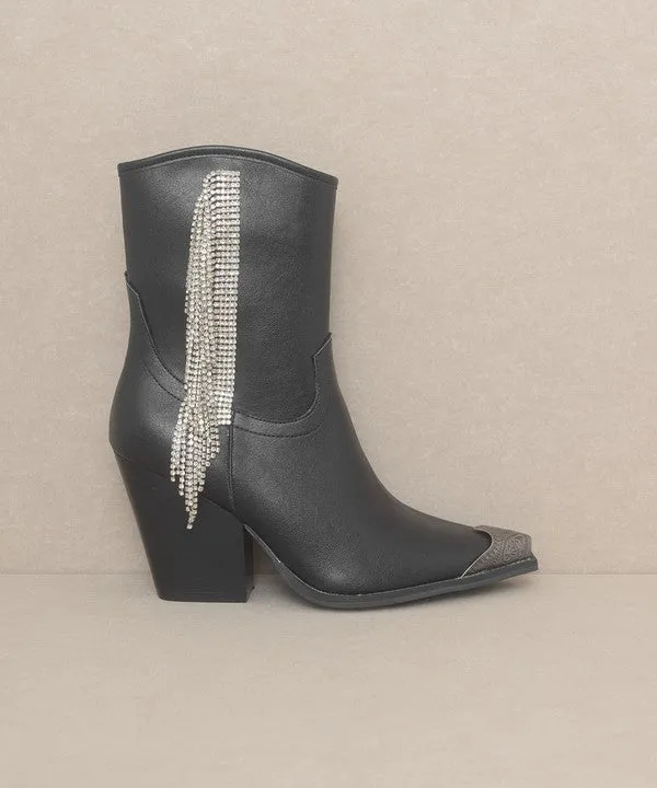 Kai - Rhinestone Fringe Boots