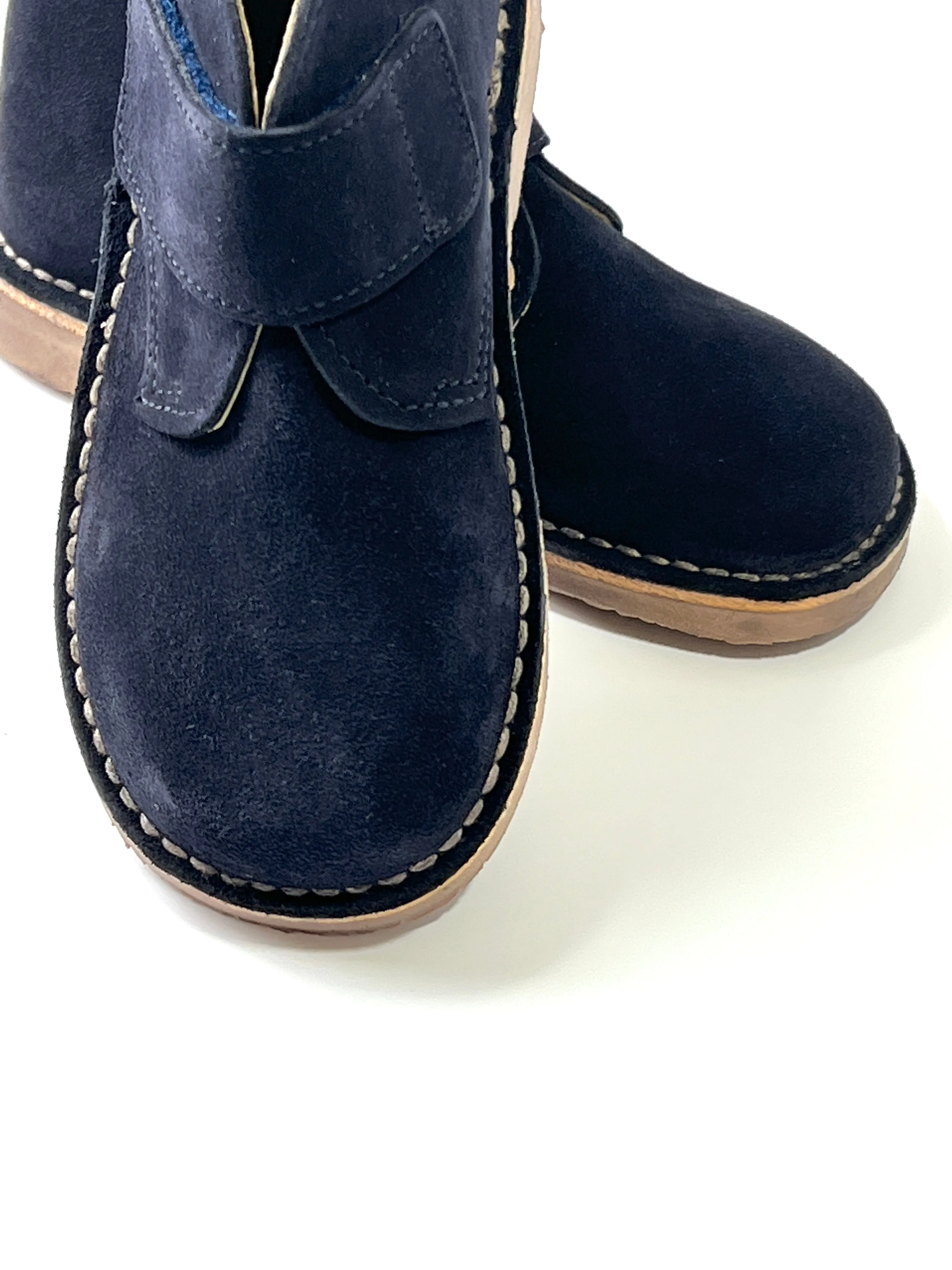 Kids Velcro Suede Desert Boot