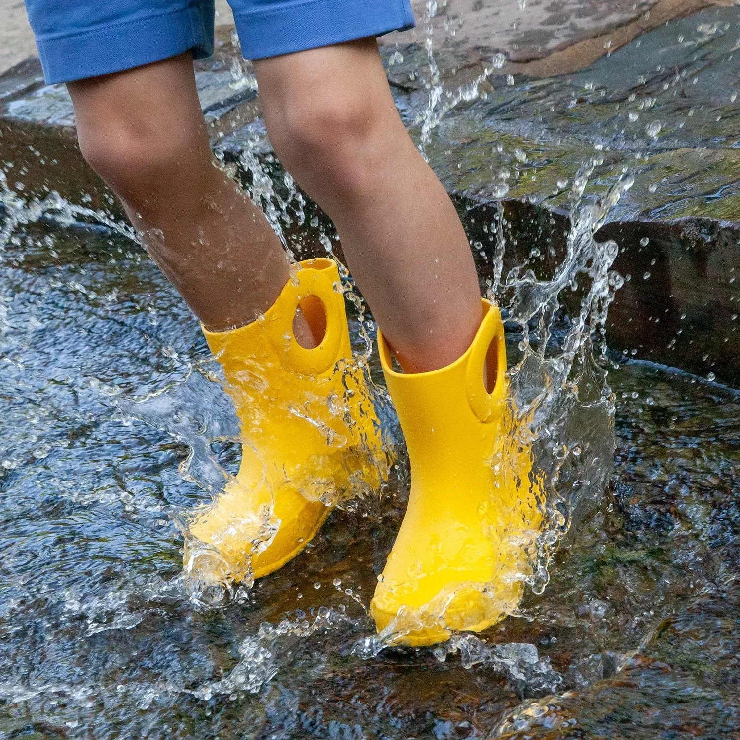 Kid's Yellow Kendall Garden Boots Rain Boots by Okabashi Made in USA