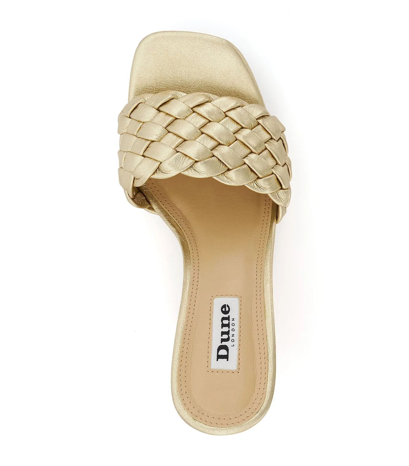 Krate Braided Strap Wedge Sandals Gold-Leather