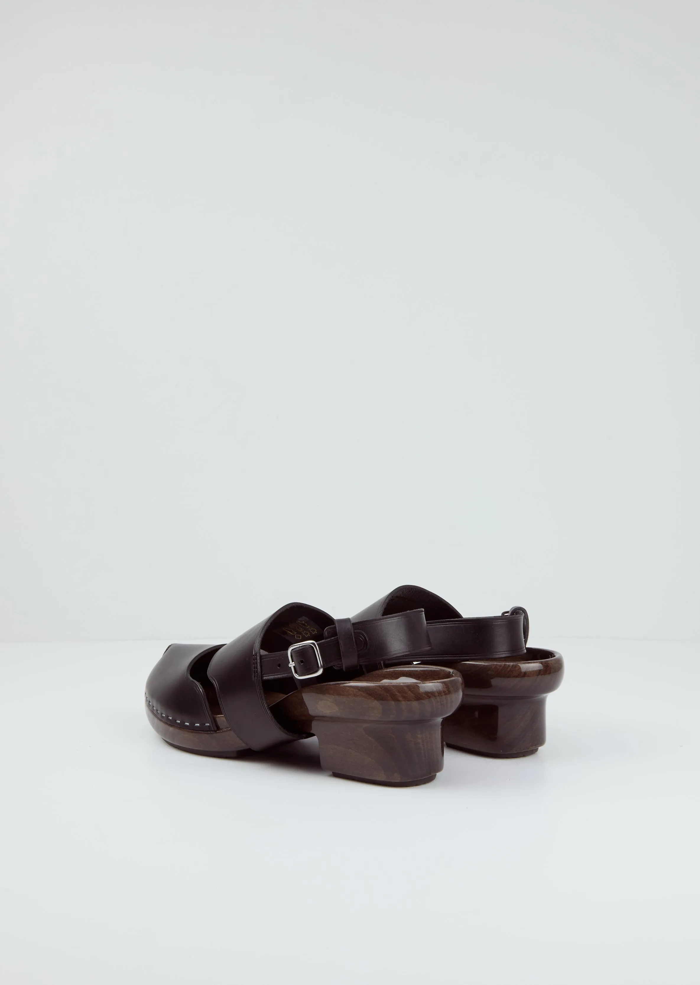 Leather & Wood Clogs