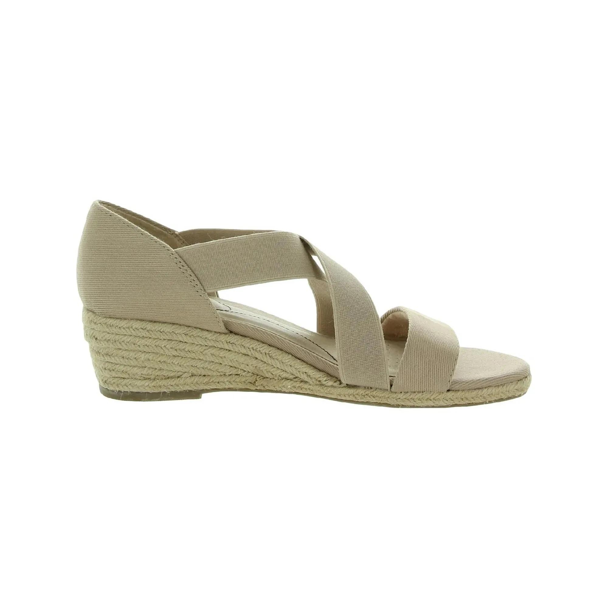 Lifestride Women's Taupe Siesta St Espadrille Wedge Sandals