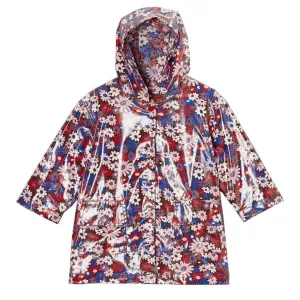 Little Girls Brown Floral Unlined Rain Coat Outerwear 1-6x