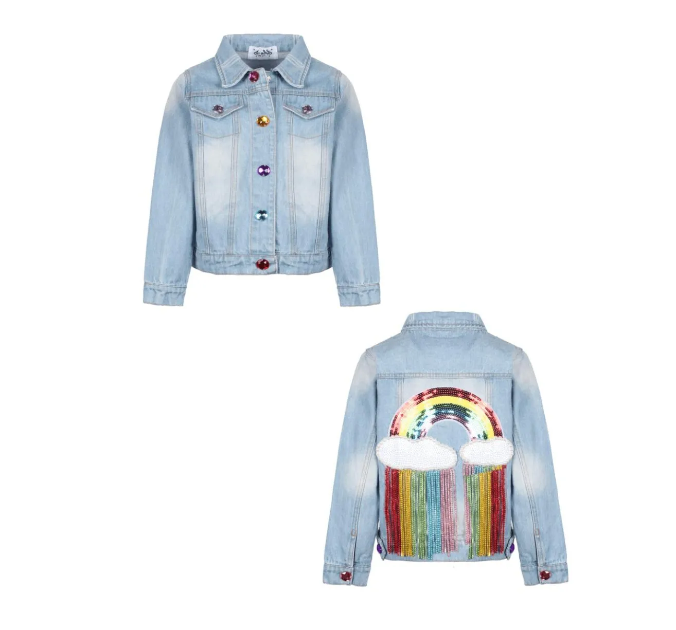 Lola and The Boys Crystal Rain Denim Jacket