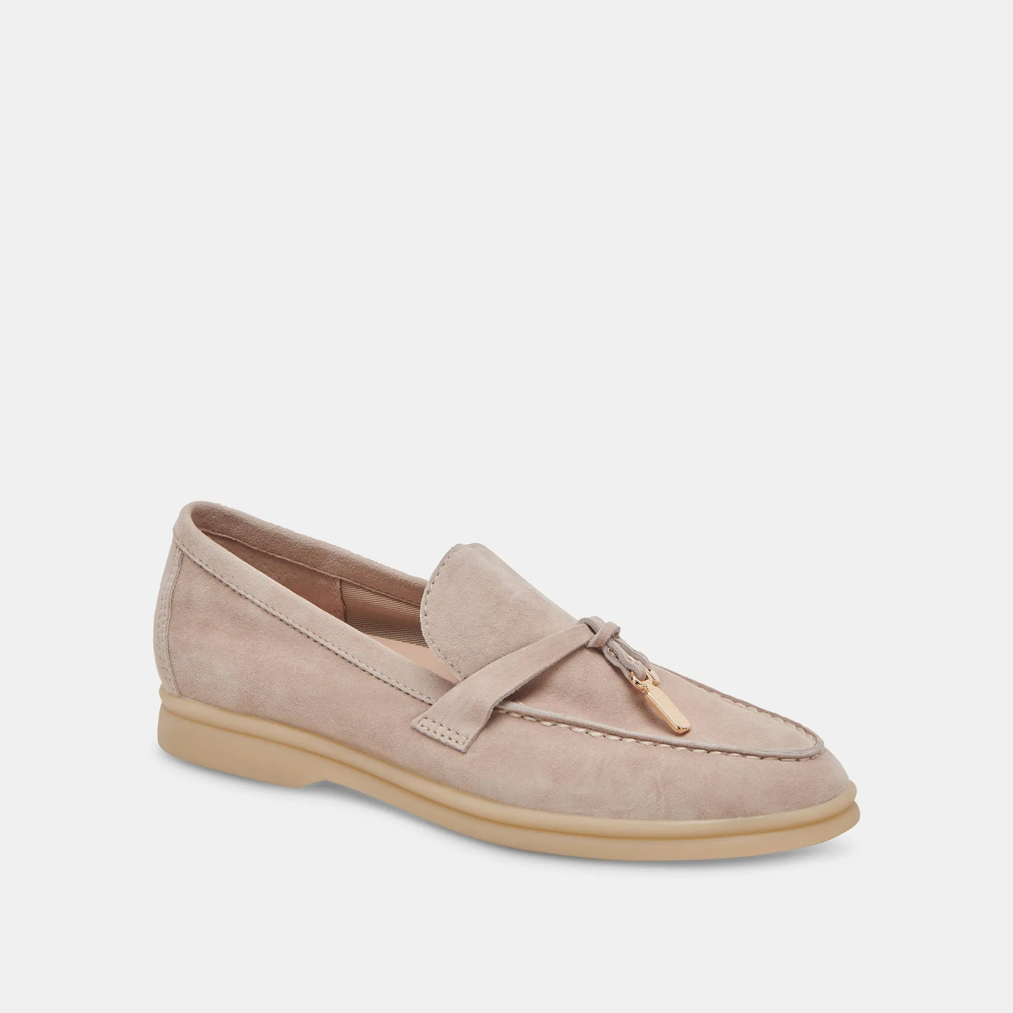 LONZO FLATS TAUPE SUEDE