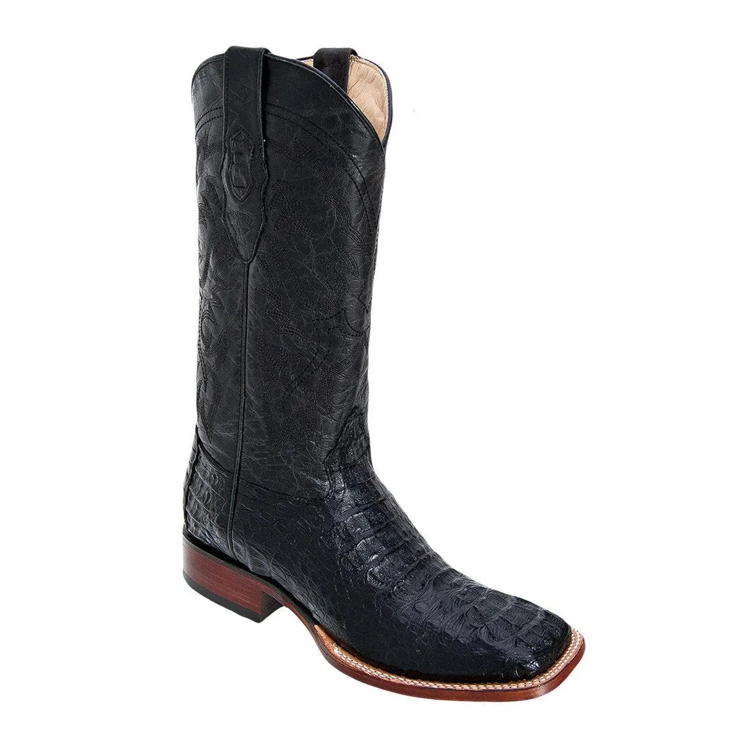 Los Altos Men's Caiman Hornback Square Toe Cowboy Boots