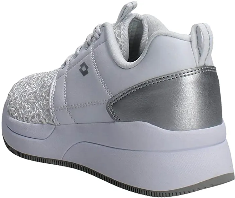 Lotto scarpa sneakers da donna Iris II Amf S7660 bianco argento